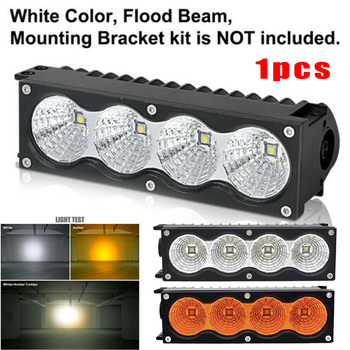 7.5" 10-30V LED Work Light Bar Flood Beam Daytime Driving Floodlight Modular Assembly For Car Truck Trailer SUV ATV Off-road